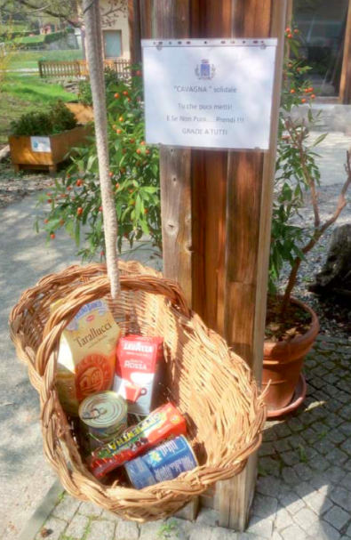 Sistema misto per i “buoni” e nasce la “cavagna appesa”