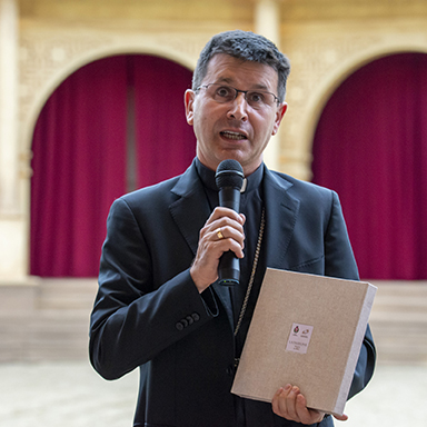 Monsignor Fabio Dal Cin alla Passione di Sordevolo