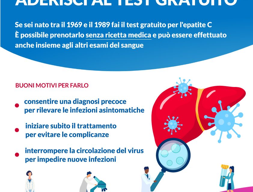 PIEMONTE – Epatite C, attivo in tutta la regione lo screening per la ricerca del virus