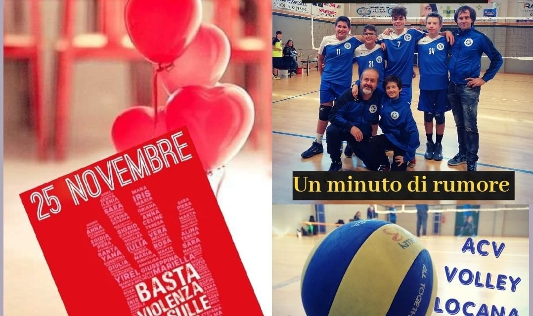 LOCANA / VILLAR PEROSA – Volley: un minuto di rumore contro la violenza alle donne –