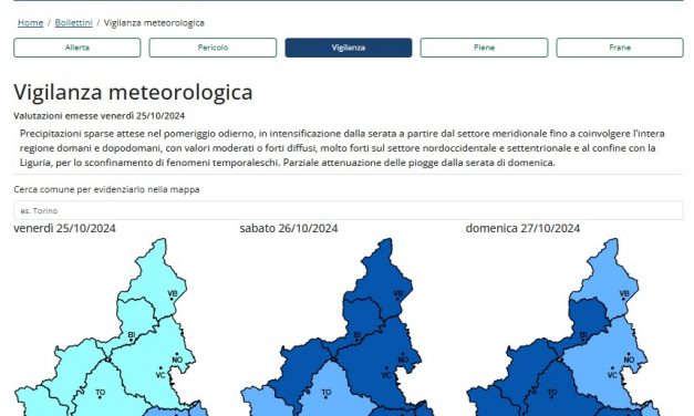 PIEMONTE – Come valutare il monitoraggio meteo di Arpa – Qui i link alle informazioni utili