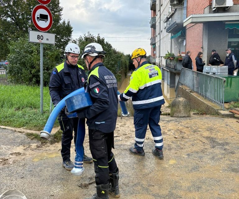 EMERGENZA MALTEMPO IN EMILIA ROMAGNA – La Protezione civile del Piemonte a Valsamoggia (Bologna)